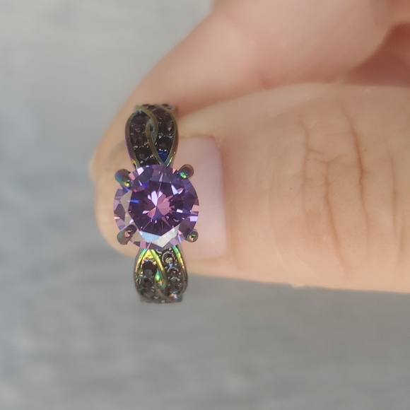 New Amethyst Rainbow Hematite Ring. - Picture 6 of 10